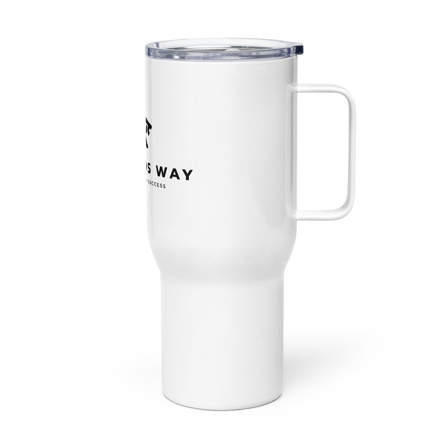 Travel mug with a handle